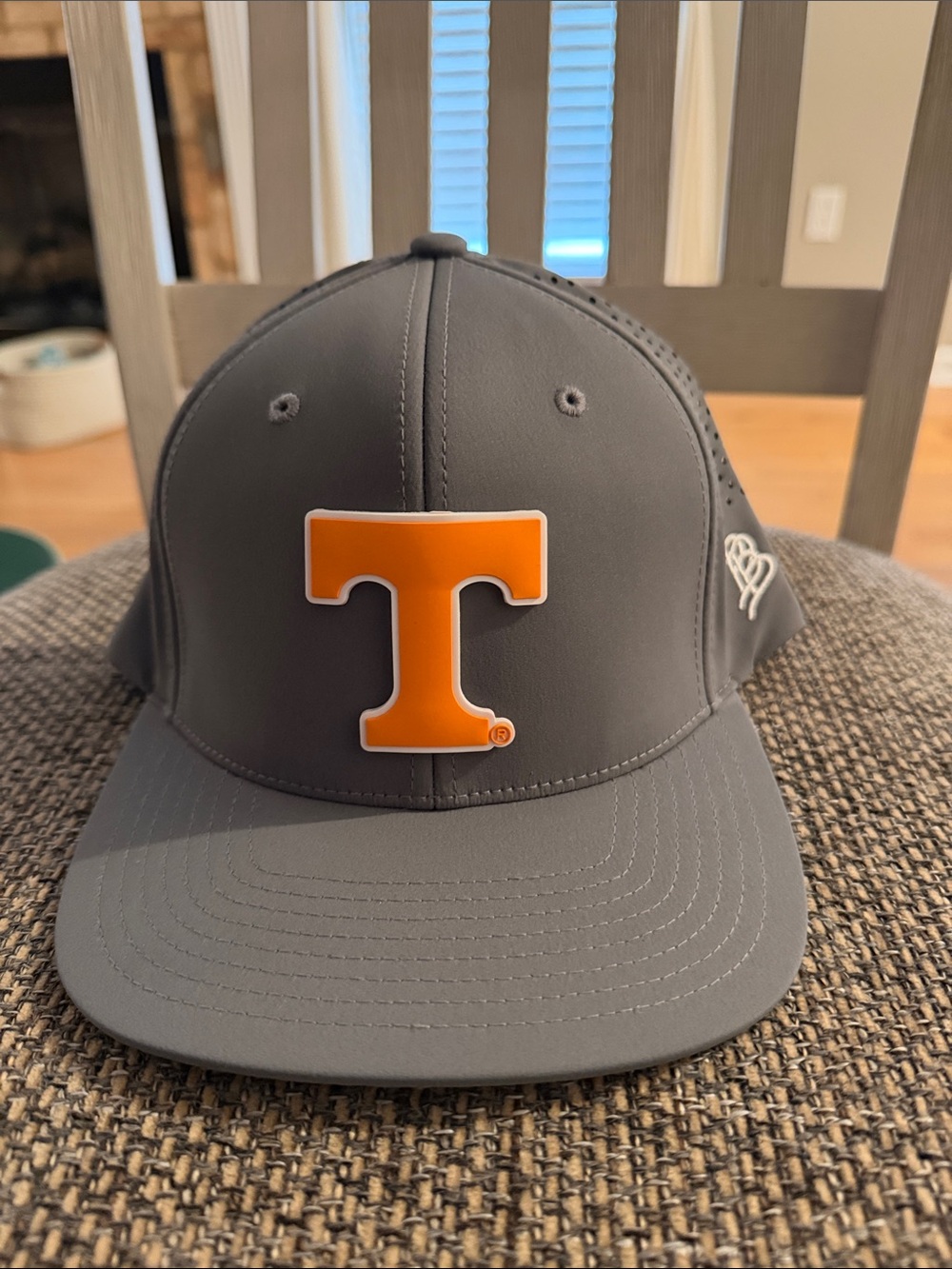 Gray Baseball Cap with Orange 'T' Logo